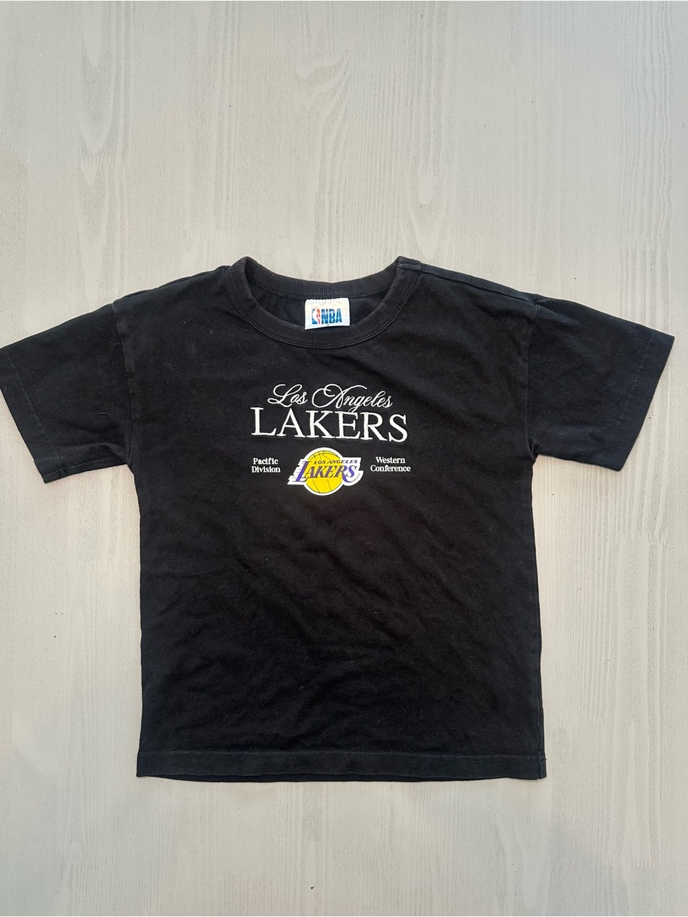 NBA Los Angeles Lakers Black Tee with Yellow Logo - Kids